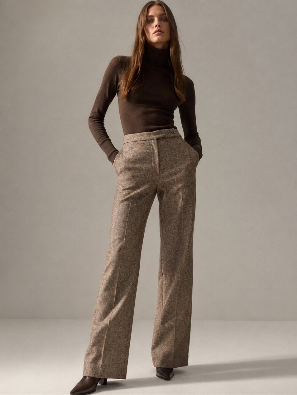 ❤️ MICHAEL KORS COLLECTION × BERGDORF GOODMAN VIRGIN WOOL HIGH RISE TROUSERS